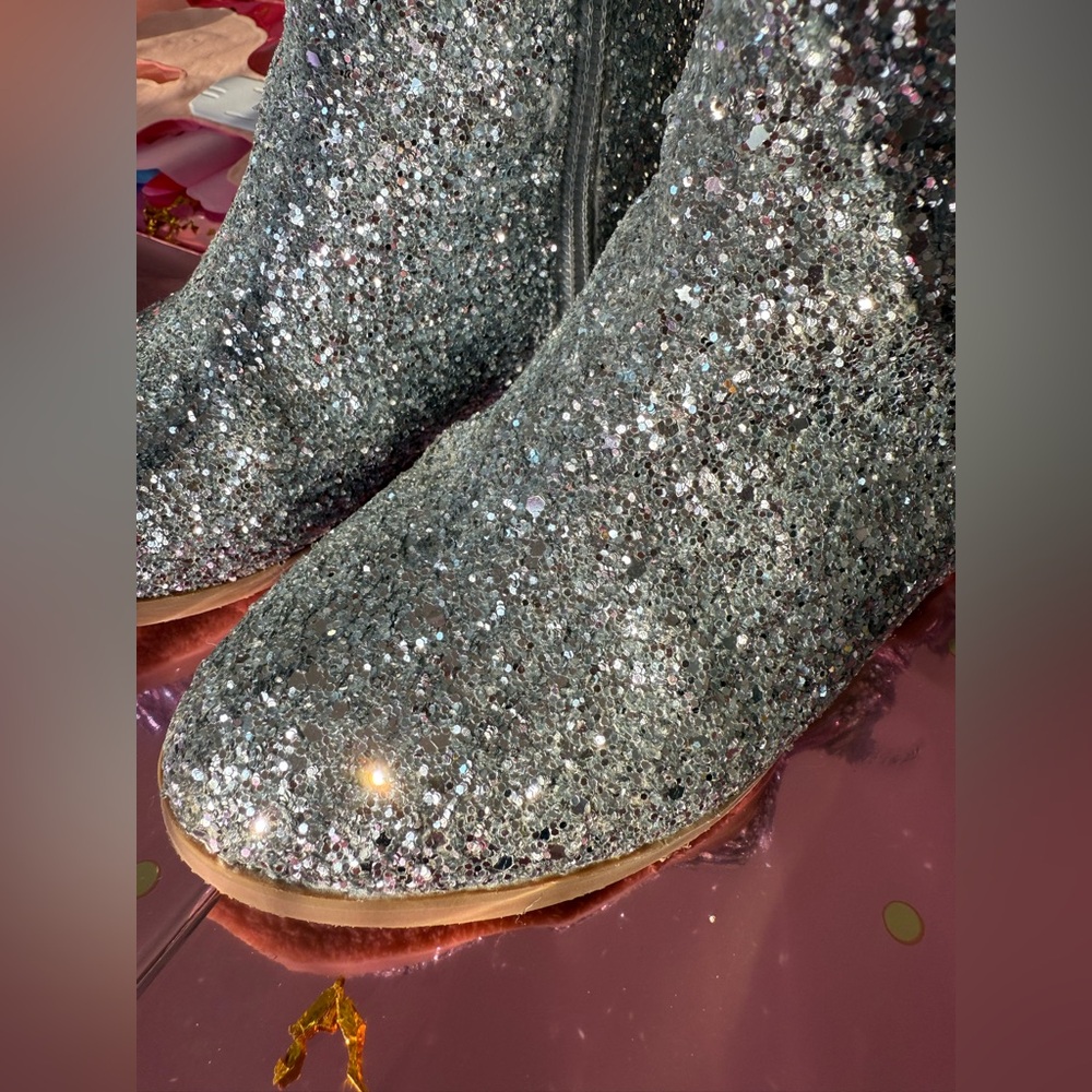 Silver Glitter little girl Boots JCREW